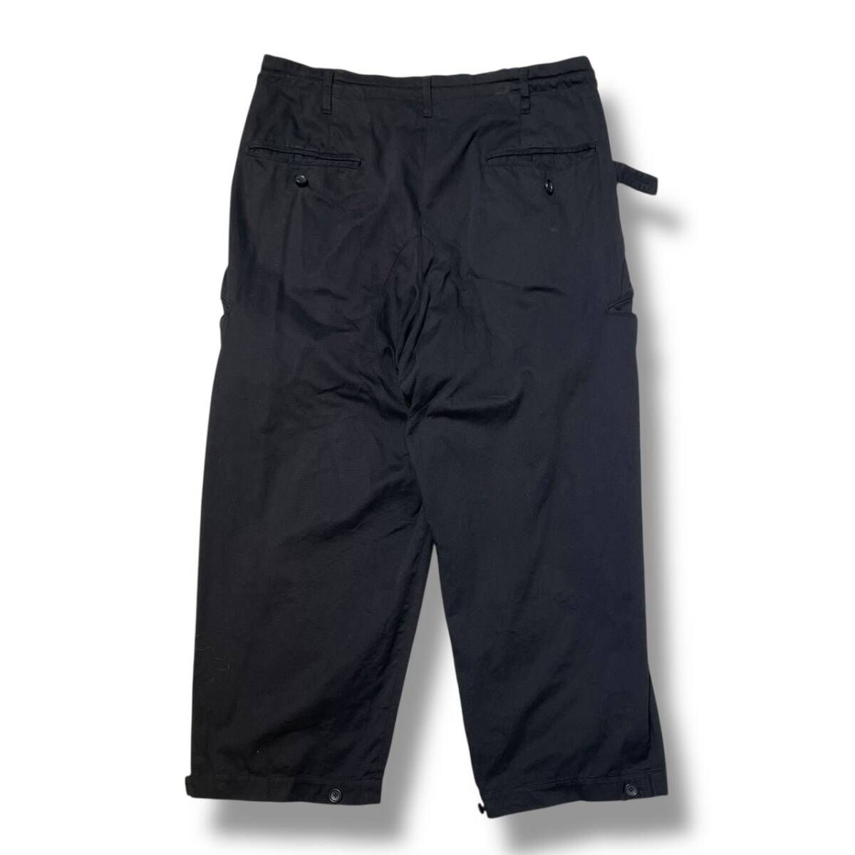 22ss Yohji Yamamoto POUR HOMME DYEING COTTON TWILL TUCK BALL EDGE