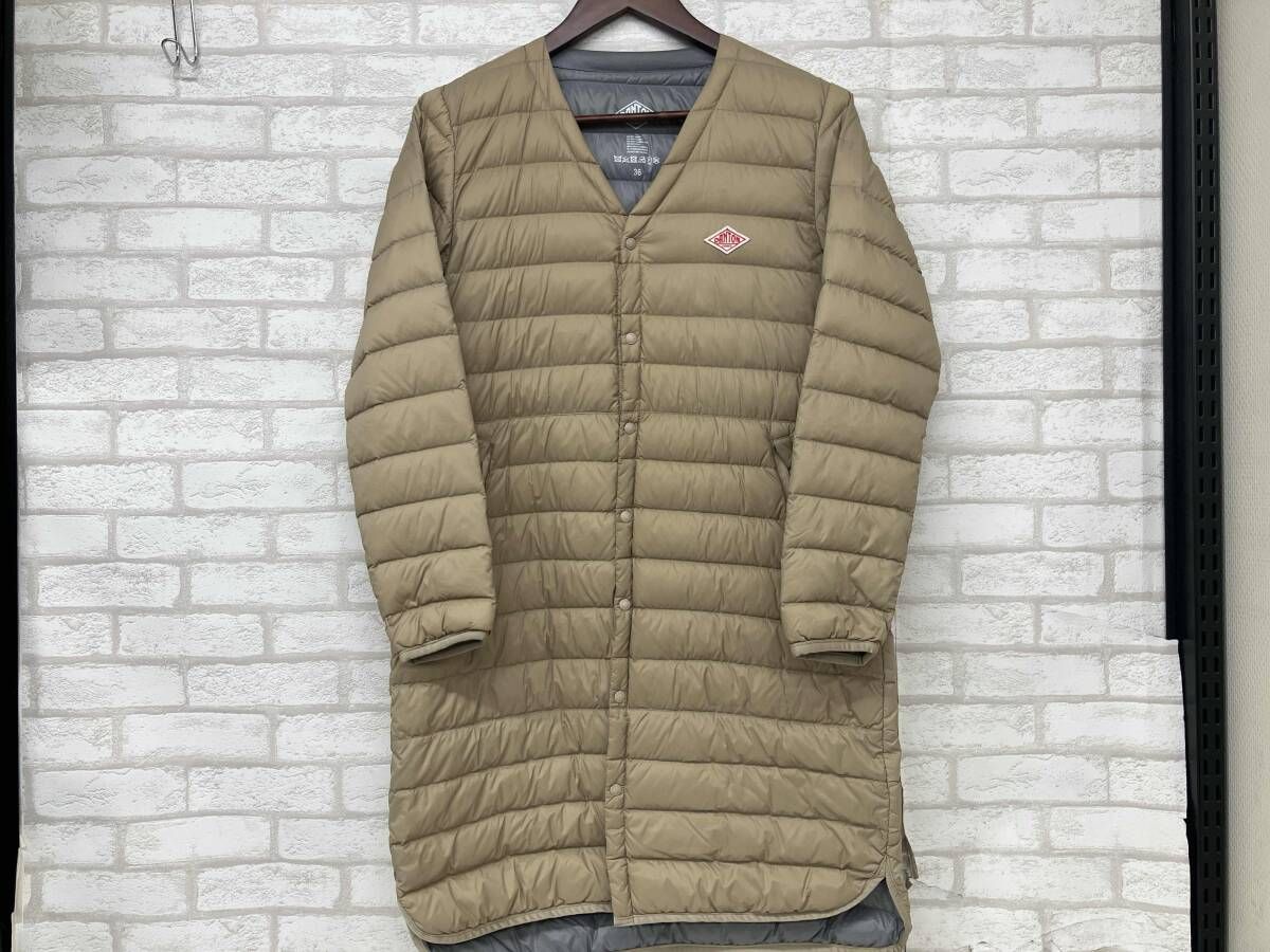 DANTON 18A-KW-001 ダントン ダウンコート ノーカラー ベージュ