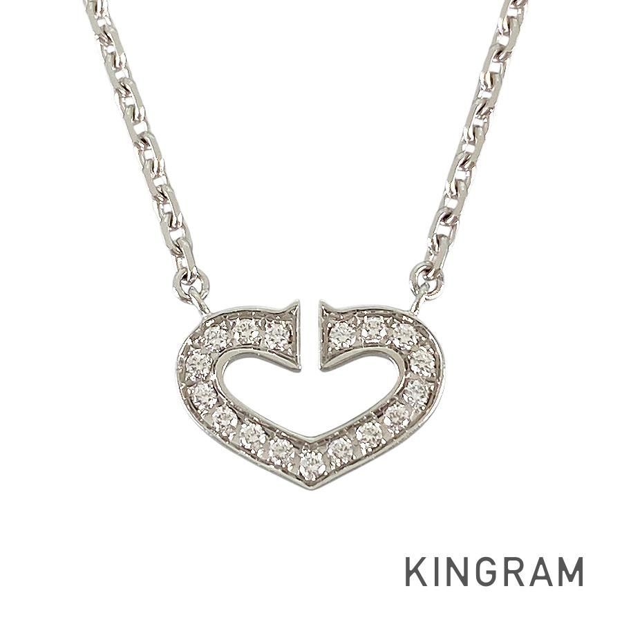 カルティエ Cartier Cハート K 18 WG ダイヤモンド ネックレス sss