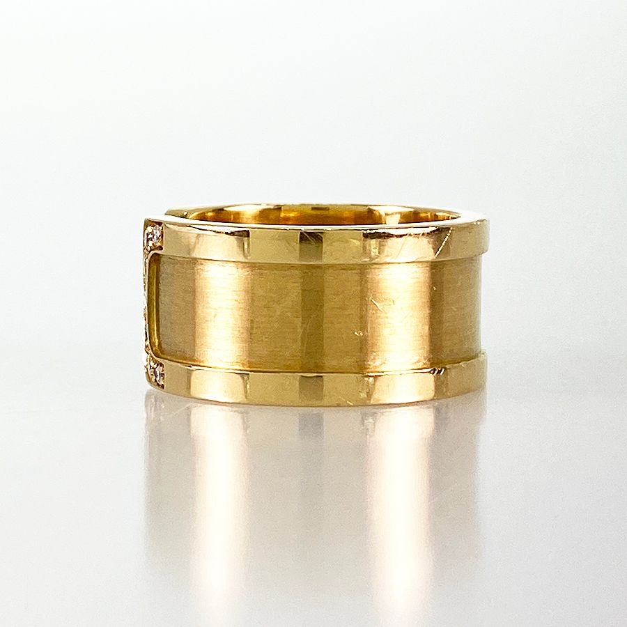 カルティエ Cartier C2 K18YG ダイヤモンド 12号(52) リング sss【中古