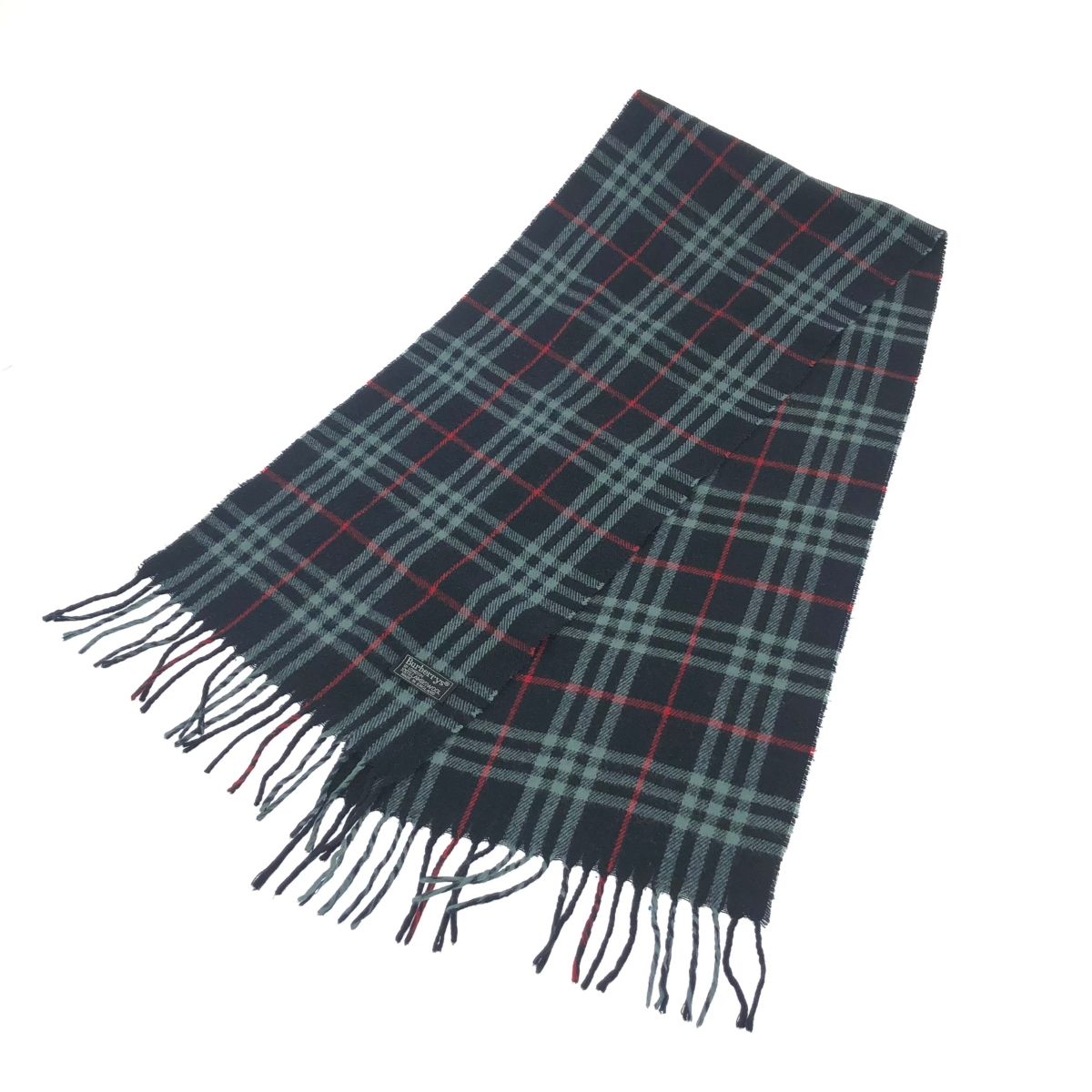 Burberry's バーバリーズ ノバチェックマフラー ラムウール ネイビー