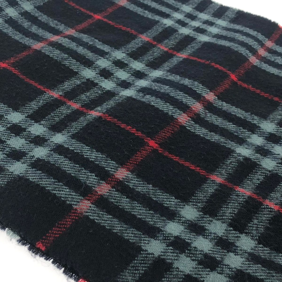 Burberry's バーバリーズ ノバチェックマフラー ラムウール ネイビー