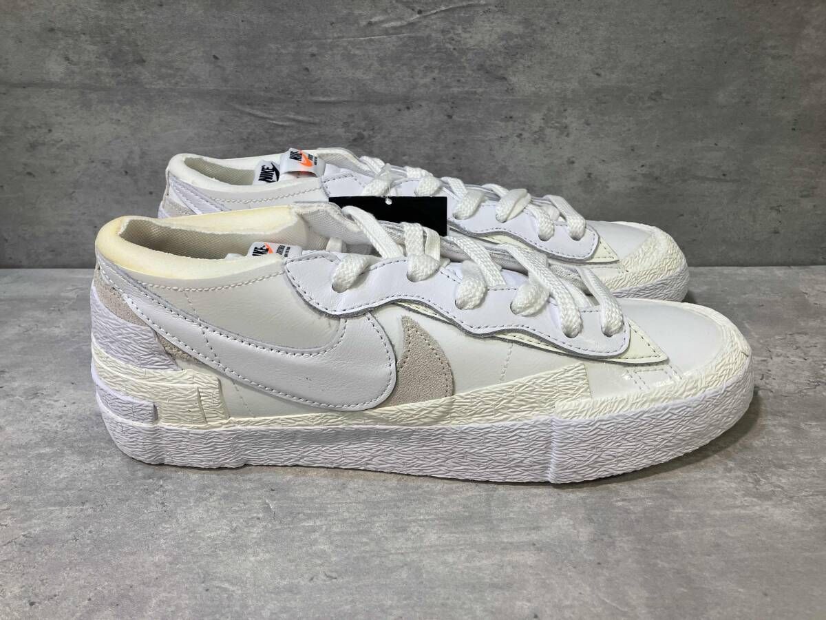 NIKE × sacai Blazer Low 'White Patent Leather' Sneaker 27.5