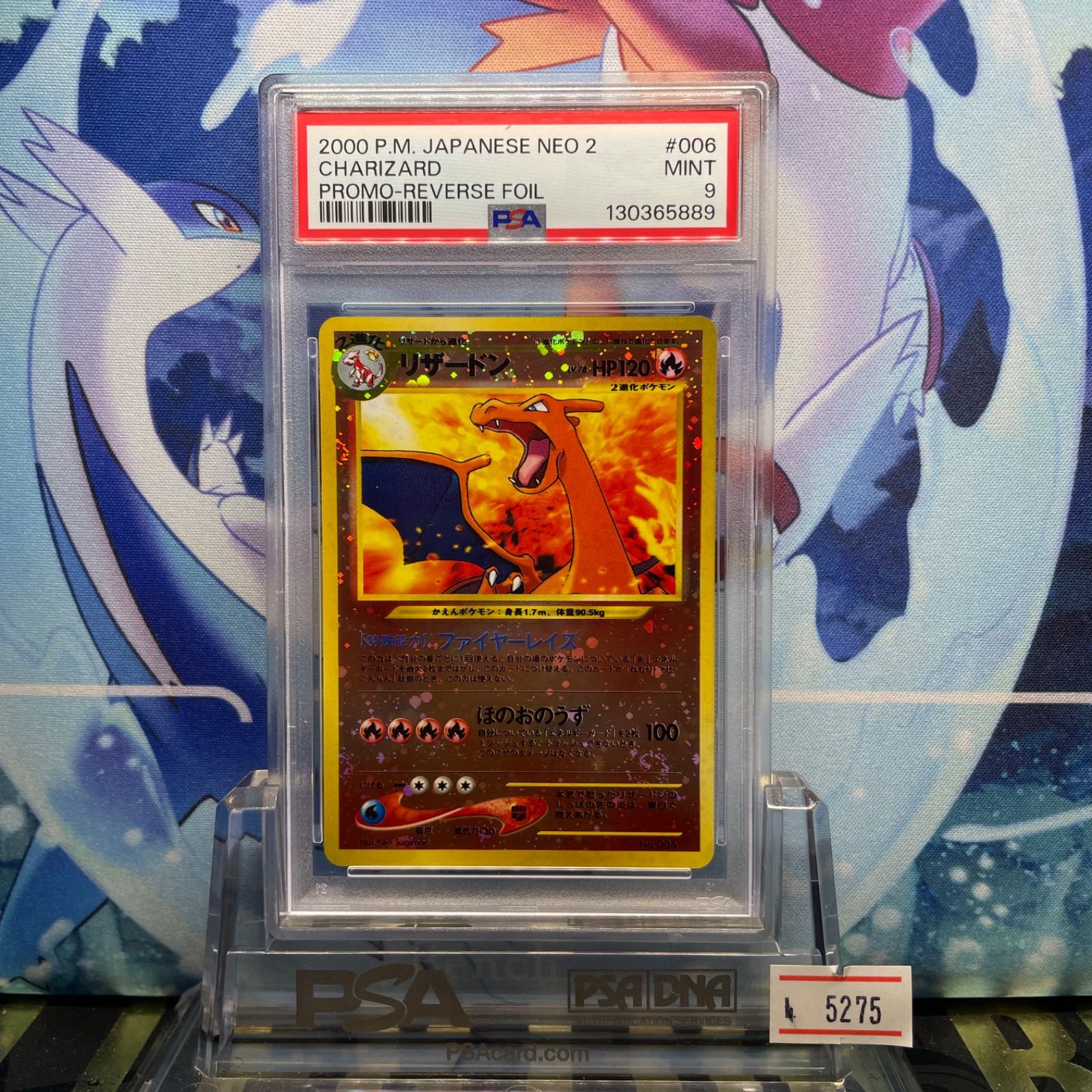 PSA9 リザードン D 旧裏 NEO LV.78 プレミアムファイル2 ファイル 006