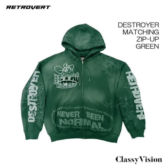本国現地価格】【25FW】【25AW】【US ラッパー】 RETROVERT ZIP HOODIE 