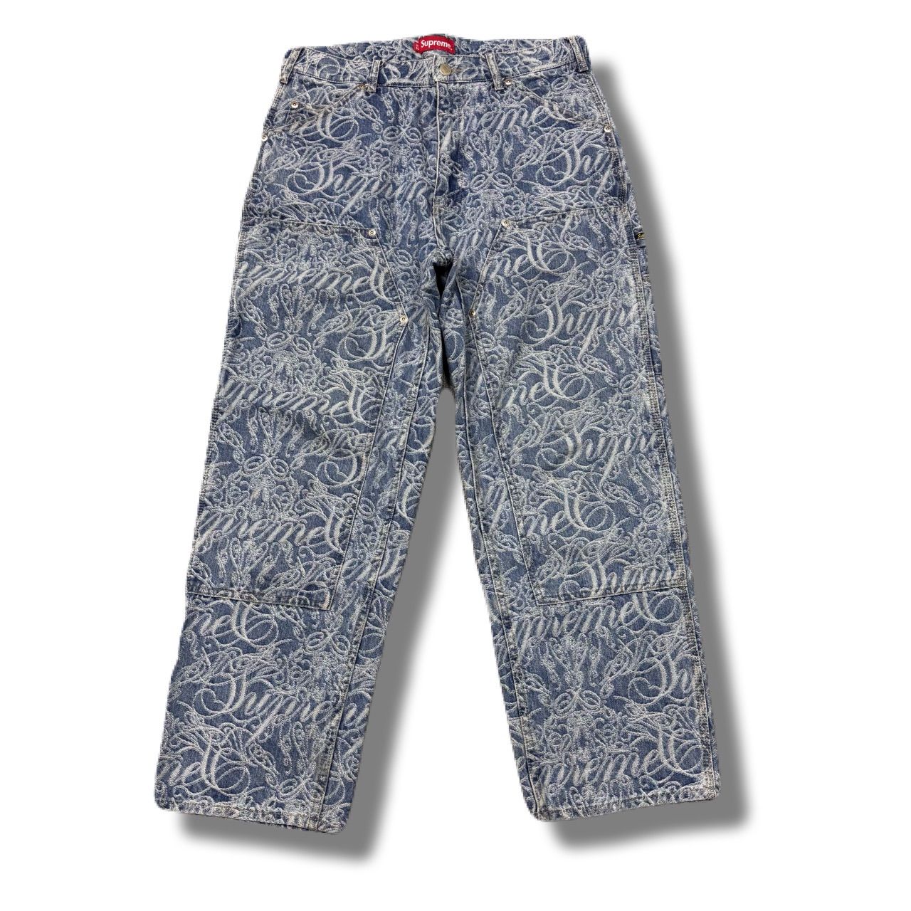SUPREME シュプリーム SCRIPT JACQUARD DOUBLE KNEE PAINTER PANT ジャ