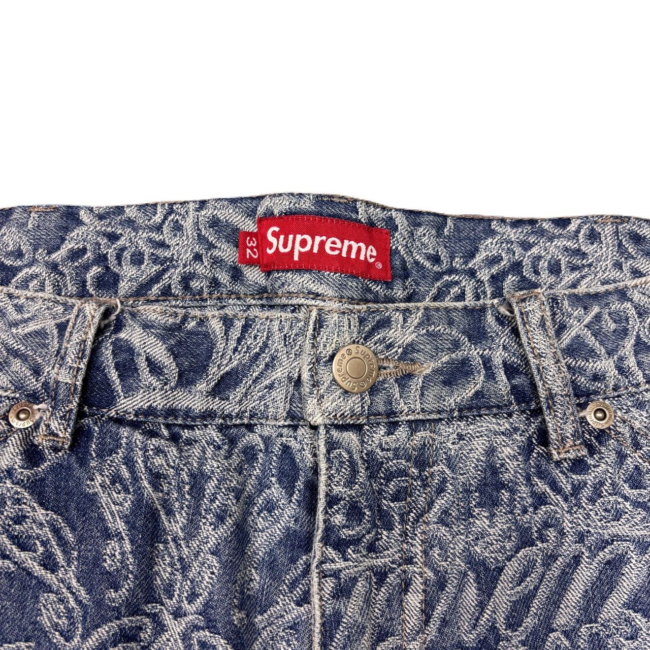 SUPREME シュプリーム SCRIPT JACQUARD DOUBLE KNEE PAINTER PANT ジャ