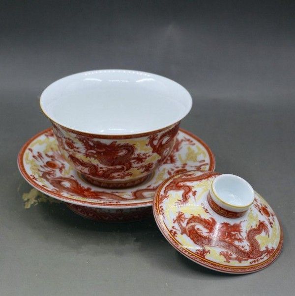 中国茶器 紅竜三才蓋碗 茶碗 湯飲み煎茶器 新品未使用 新品】中国茶器 紅竜三才蓋碗 茶碗 湯飲み煎茶器 - メルカリ