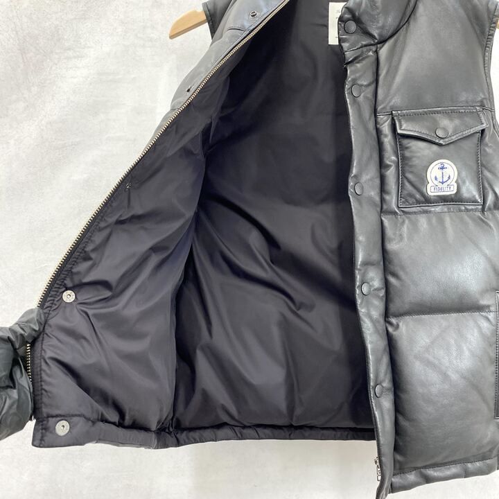 FIDELITY フィデリティ ラムレザー ダウンベスト FD16F LTH204MW