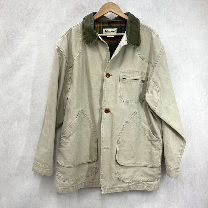 L.L.Bean エルエルビーン ハンティング ジャケット カバーオール アウター MENS REGULAR アイボリー メンズ ファッション