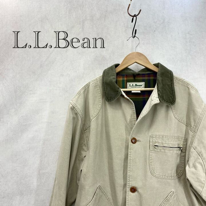 L.L.Bean エルエルビーン ハンティング ジャケット カバーオール アウター MENS REGULAR アイボリー メンズ ファッション