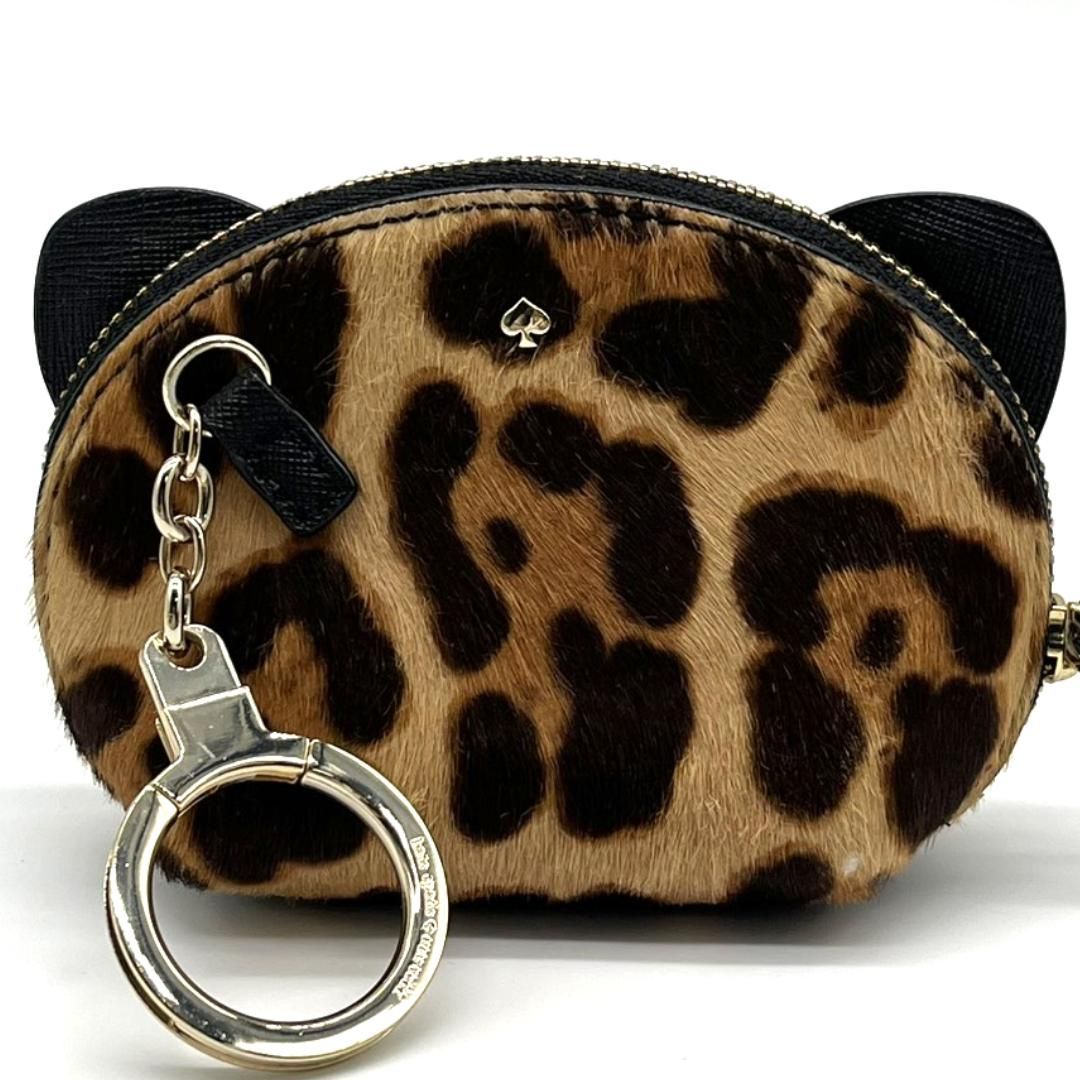 レア】kate spade ケイトスペード レオパード コインケース ハラコ