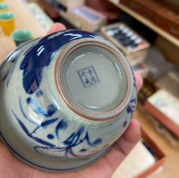 新品】景徳鎮 手画青花三才蓋碗 茶碗 茶道具 180ml - メルカリ