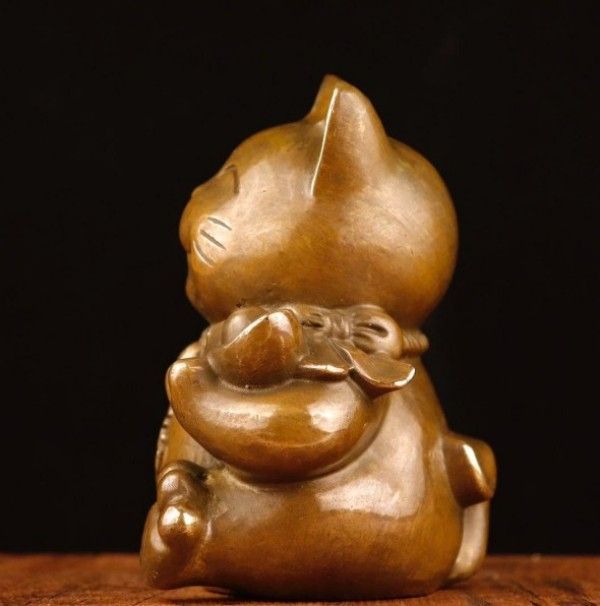 銅制 招財猫 招財進宝 茶台茶寵 自宅 オフィスカウンター 装飾品 工芸品 置物 招財猫】銅制 招財進宝 茶台茶寵 自宅 オフィスカウンター 装飾品 工芸