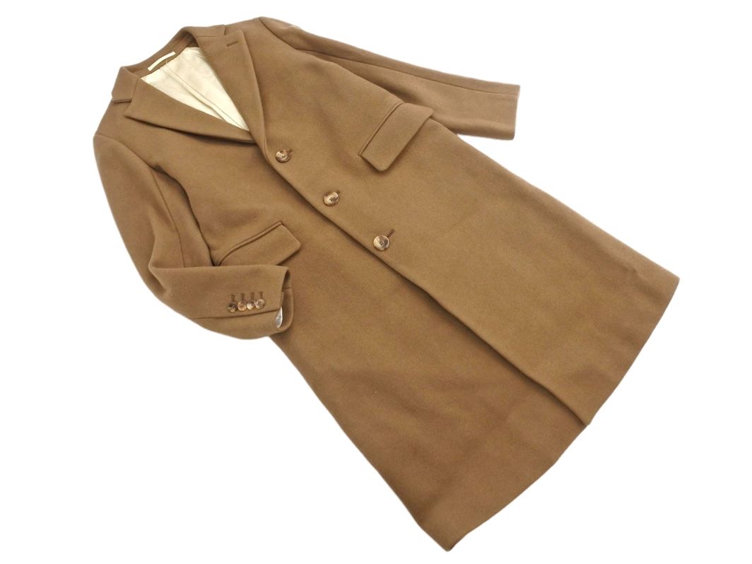 SCYE BASICS サイベーシックス チェスターコート カシミヤ混 ブラウン SCYE BASICS サイ ベーシックス カシミヤ混 チェスター コート size36