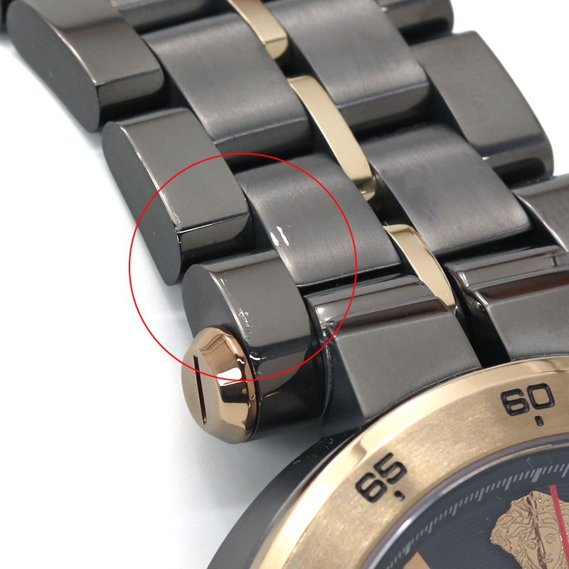 訳あり】 ベルトにキズあり ヴェルサーチェ VERSACE アイオンクロノ