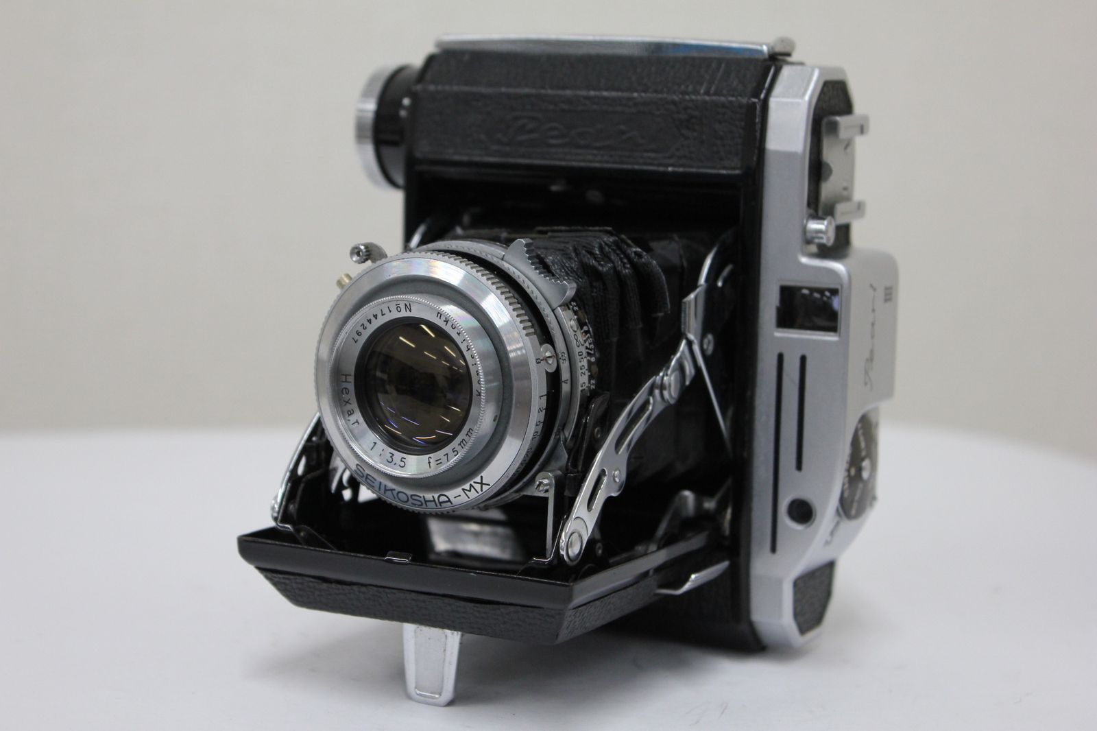 Pearl III Hexar 75 mm F 3.5 蛇腹カメラ e 3987