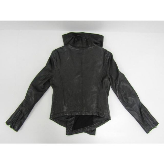 Diagram ダイアグラム ラムレザー×ラムファー ジャケット 36 ブラック Diagram ダイアグラム ラムレザージャケット 羊革 サイズ：36 ブラック