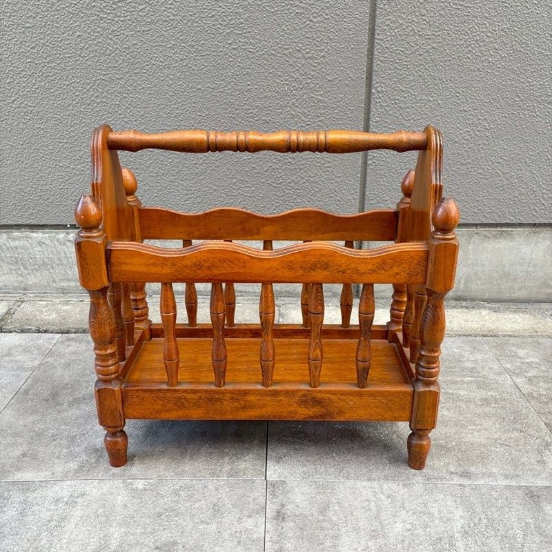 昭和レトロ HAKUHO エジンバラ Ezin bara マガジンラック 木製 ブック