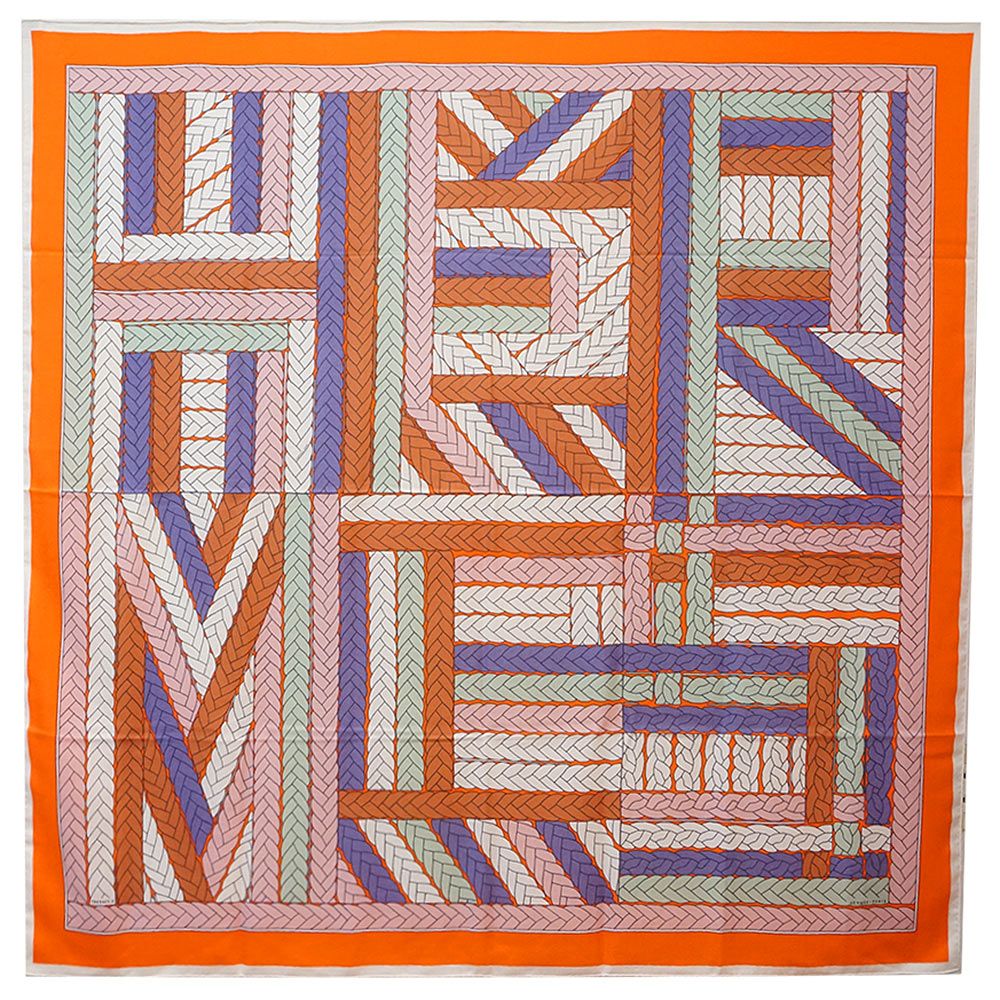 エルメス カレジェアン 140 トレス H Tresses H 大判 ショール