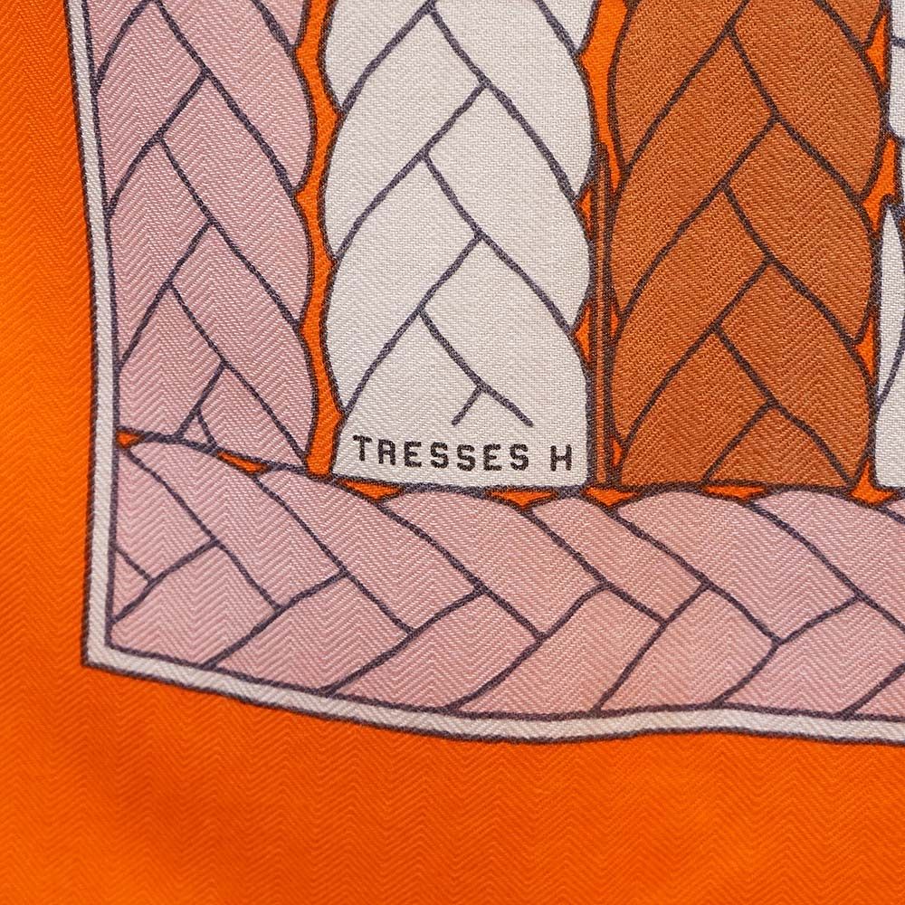 エルメス カレジェアン 140 トレス H Tresses H 大判 ショール