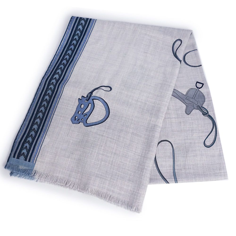 エルメス レクタングル エ グリ グリ ET GRIS GRIS 大判 スカーフ