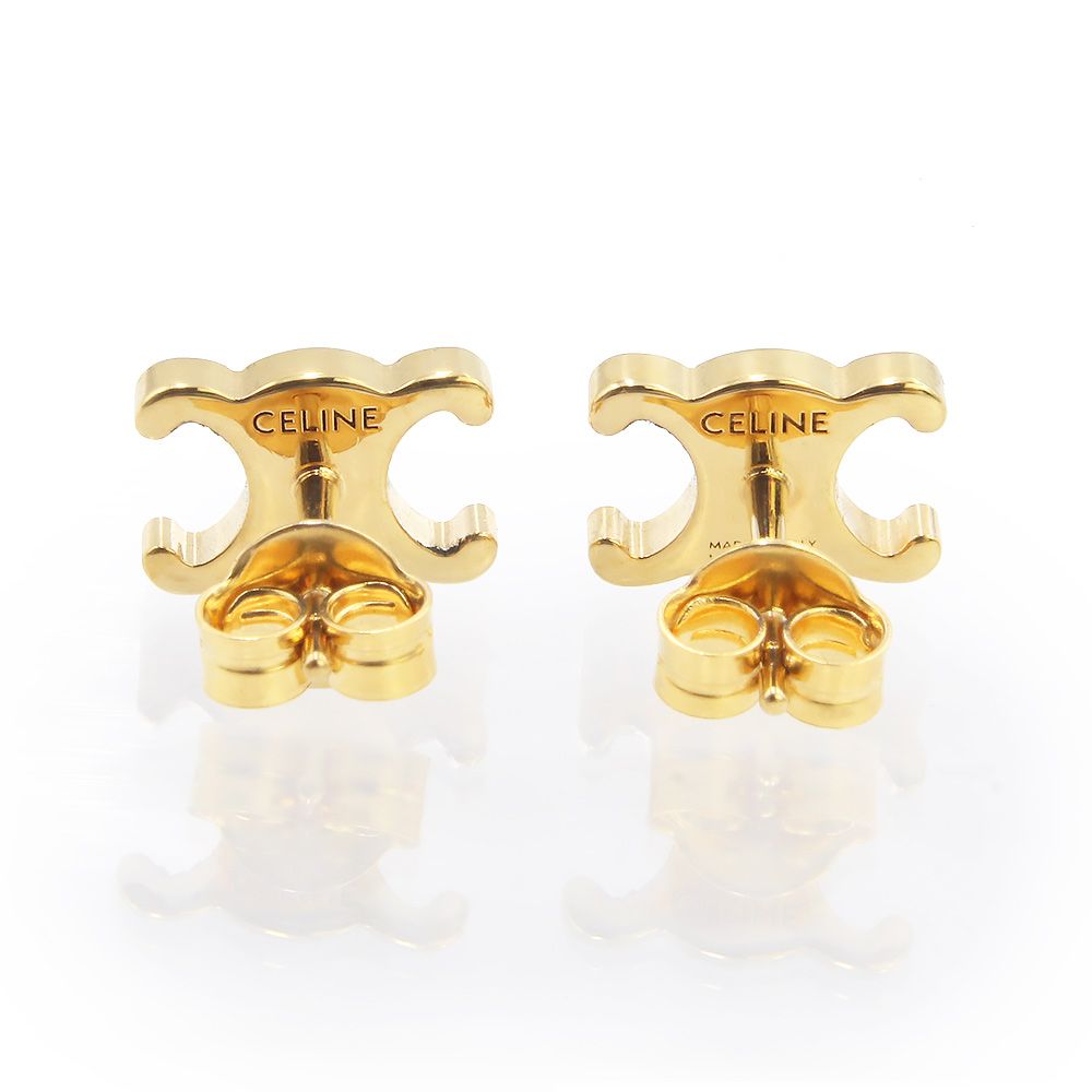セリーヌ トリオンフ スタッズ ピアス ゴールド 461CY6BRA 箱付 CELINE