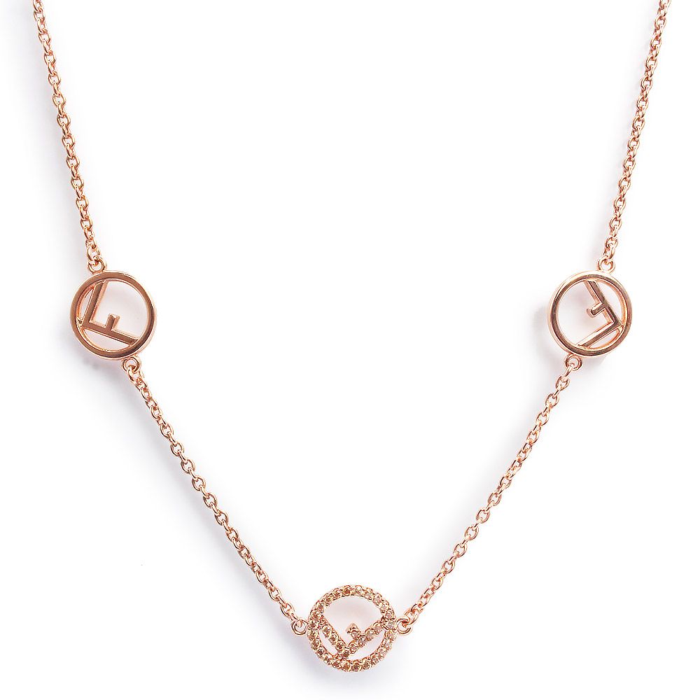 フェンディ　FENDI　エフイズ　ネックレス(ゴールド/ロゴ/ラインストーン) 楽天市場】FENDI（フェンディ）エフ イズ ネックレス ラインストーン