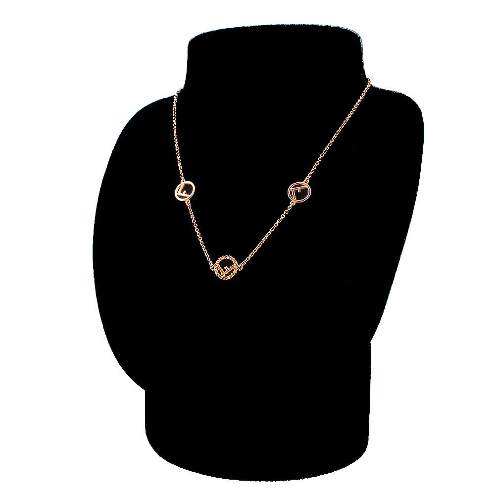 値下げ【美品】FENDI フェンディ エフ イズ ネックレス　ラインストーン 楽天市場】FENDI（フェンディ）エフ イズ ネックレス ラインストーン