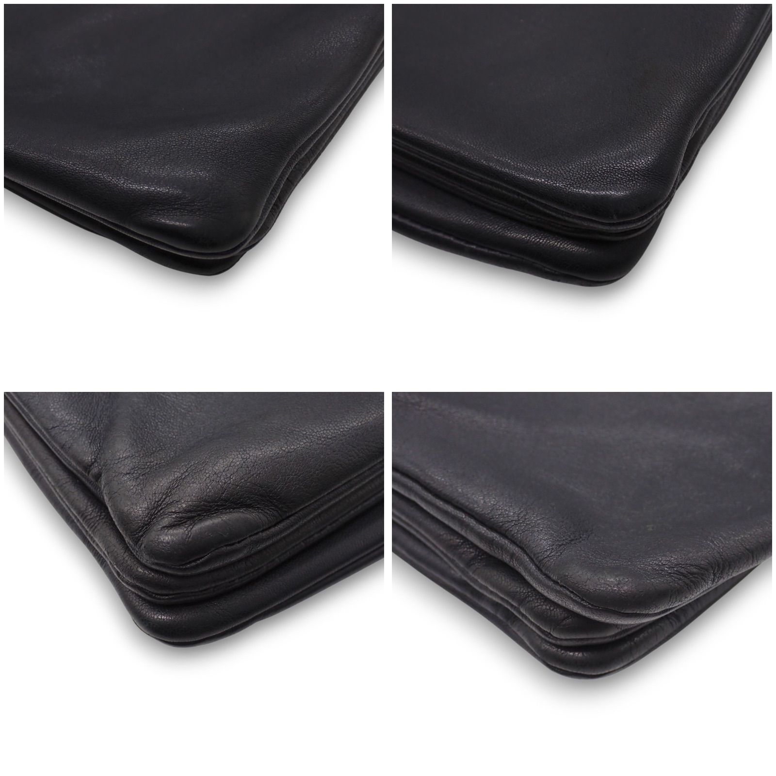 美品 CELINE セリーヌ 新ロゴ トリオ ラージ ショルダーバッグ 黒 CELINE セリーヌ バッグ レディース ブランド ショルダーバッグ レザー