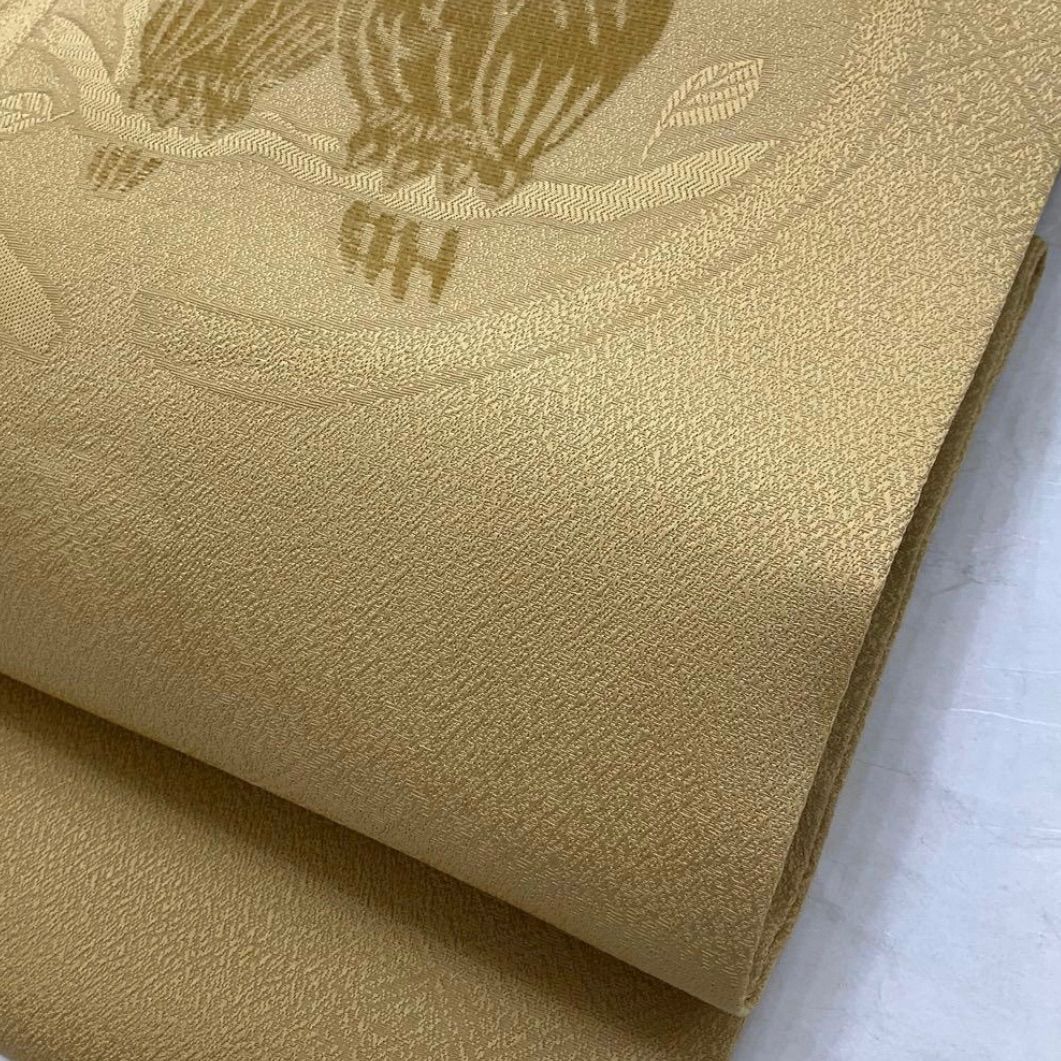 平和屋着物○染織作家 渋紙型 渋谷和子 九寸名古屋帯 幾何学文様 正絹