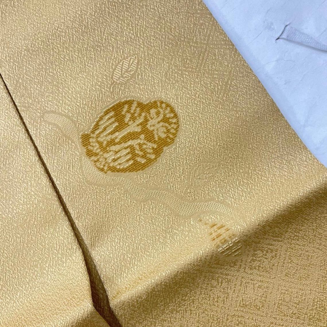 平和屋着物○九寸名古屋帯 作家物 風景文 金彩 正絹 逸品 DAAX8456du