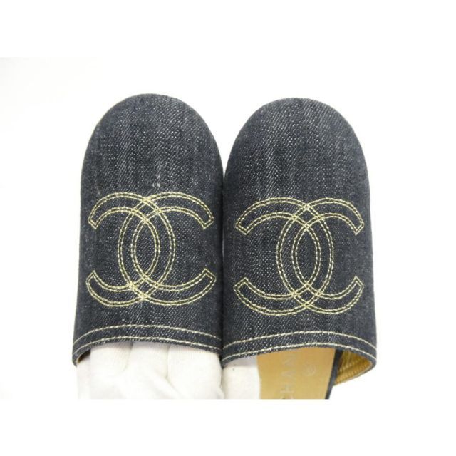 CHANEL シャネル デニム サボサンダル size:34 約22cm 靴 サンダル