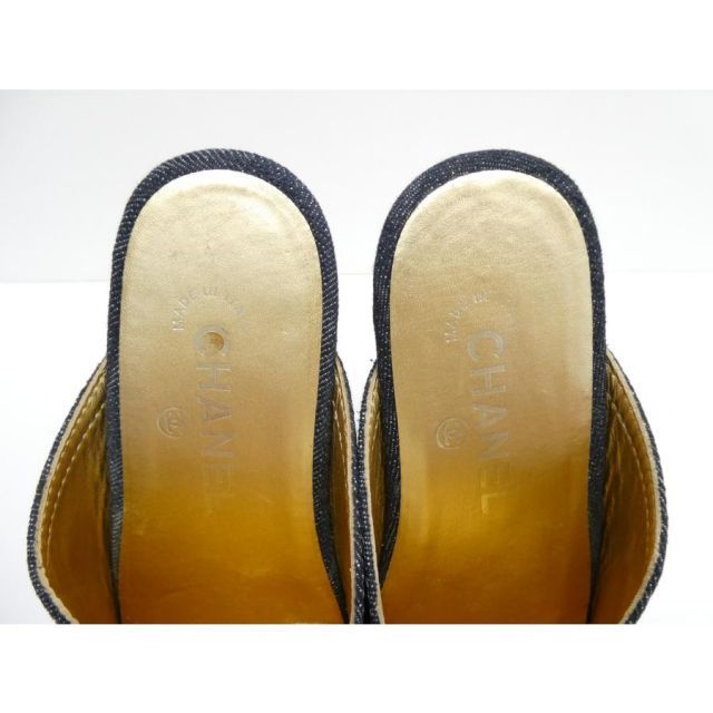 CHANEL シャネル デニム サボサンダル size:34 約22cm 靴 サンダル