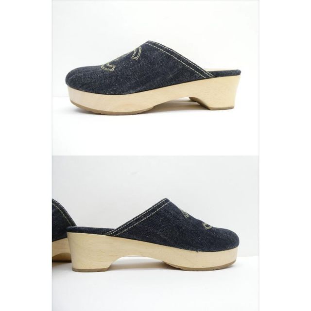 CHANEL シャネル デニム サボサンダル size:34 約22cm 靴 サンダル