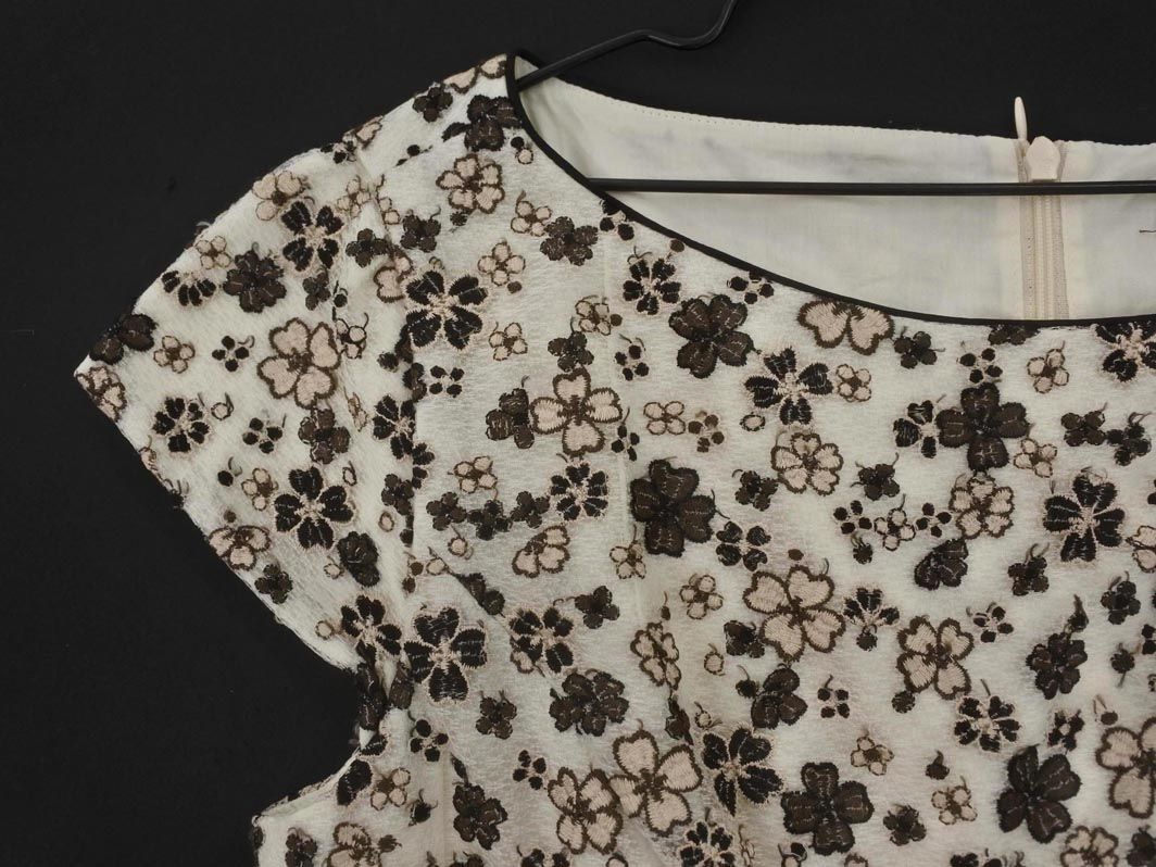 TOCCA トッカ フラワー 刺繍 ワンピース size6/白 □◇◎レディース