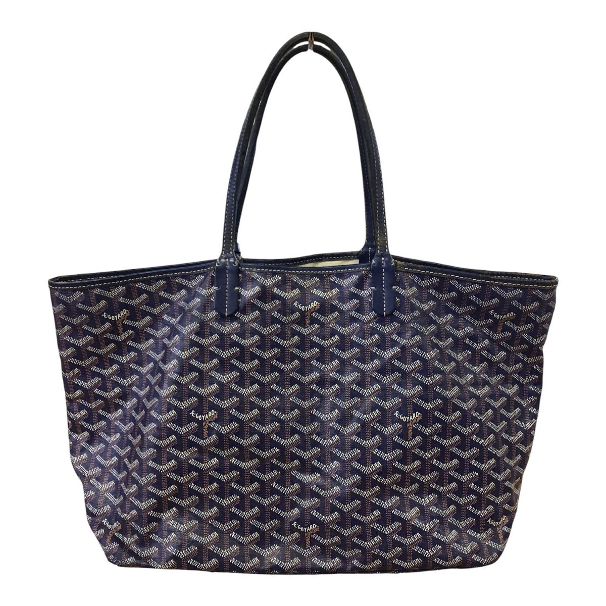 ゴヤール GOYARD サンルイ 付属 ポーチ ネイビー ヘリンボーン ゴヤール GOYARD サンルイPM トートバッグ ポーチ ゴヤールディン