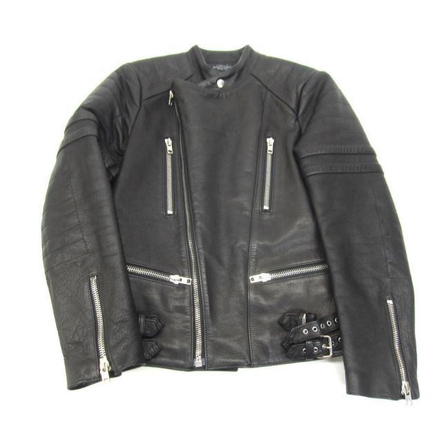 UNUSED ダブル ライダースジャケット レザー SIZE:M メンズ □UF4579