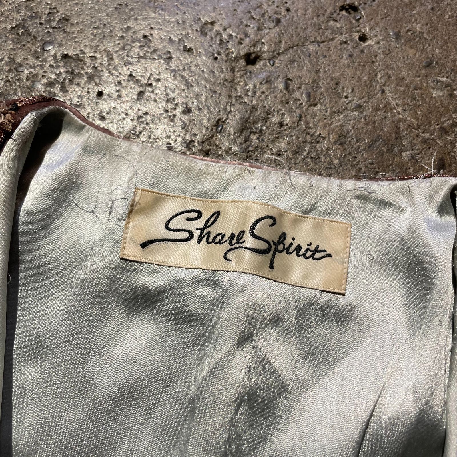 SHARE SPIRIT シルク 刺繍 デザイン ベスト シェアースピリット 別珍