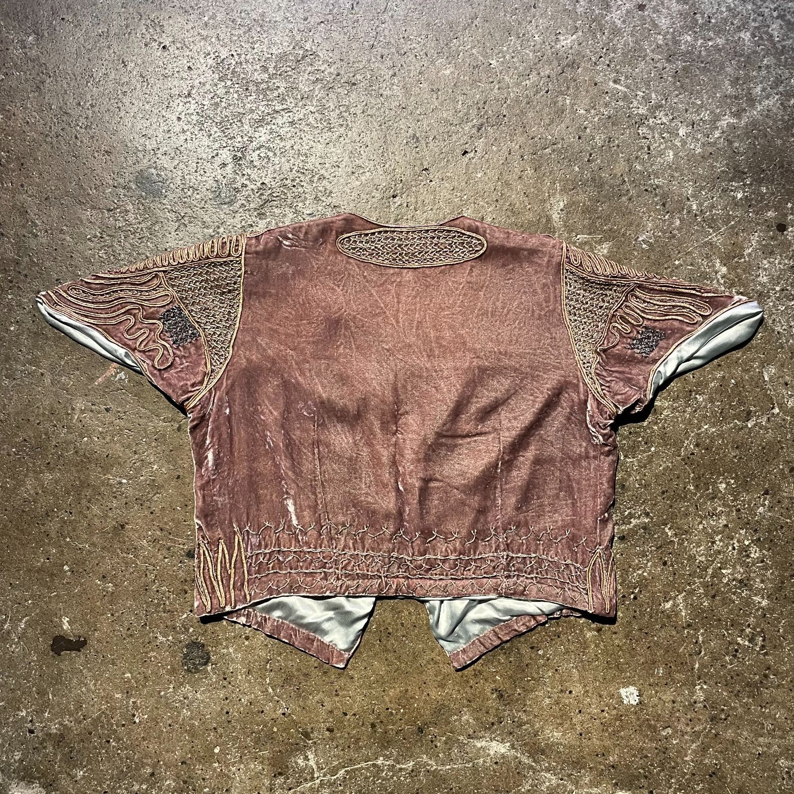 SHARE SPIRIT シルク 刺繍 デザイン ベスト シェアースピリット 別珍