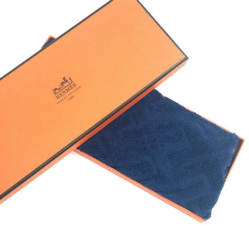 HERMES エルメス ハンドタオル ステアーズ ネイビー 新品 aq5807
