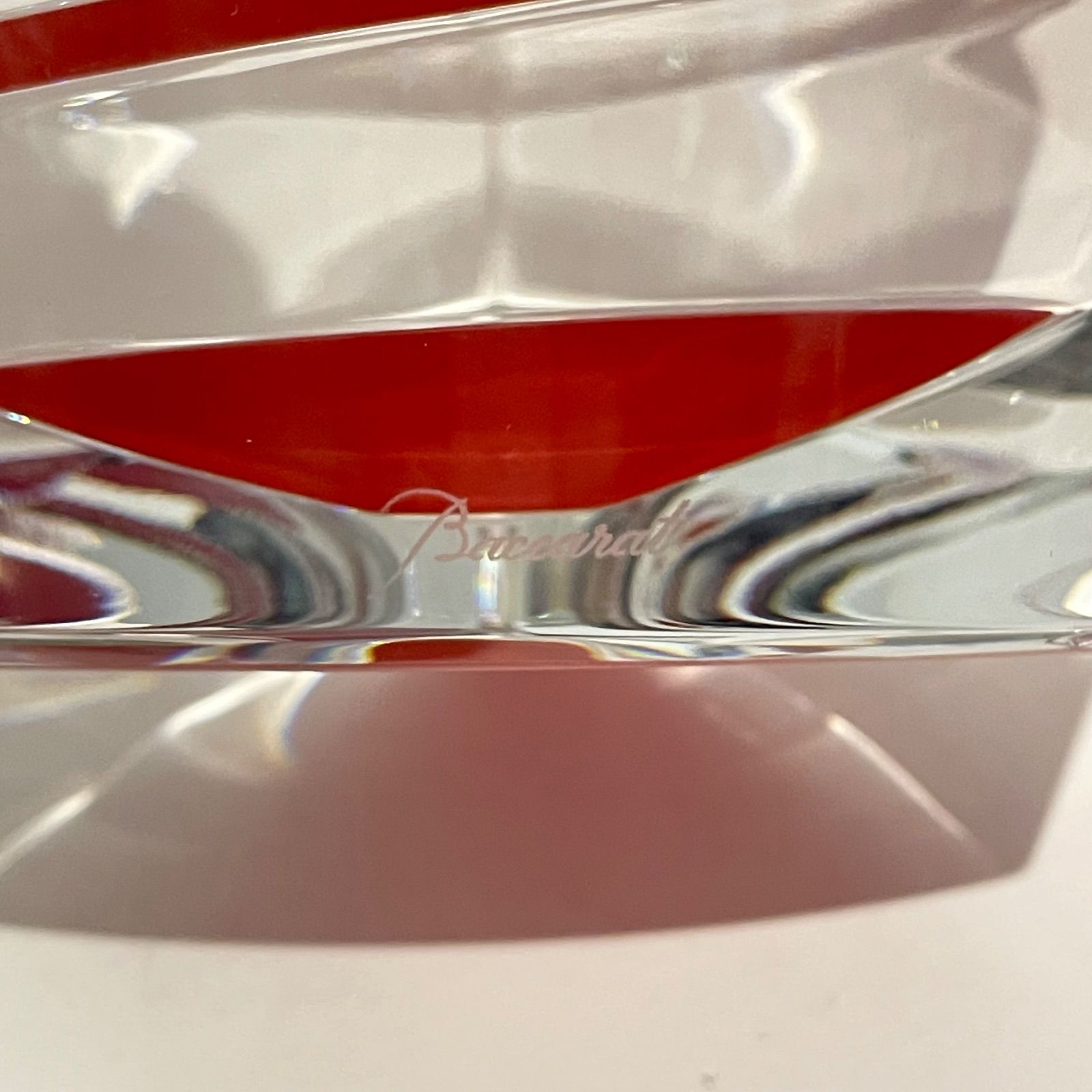 バカラ　カレイドスコープ　サラダボウル　レッド　未使用美品　箱付き バカラ カレイドスコープ サラダボウル レッド 未使用美品 箱付き