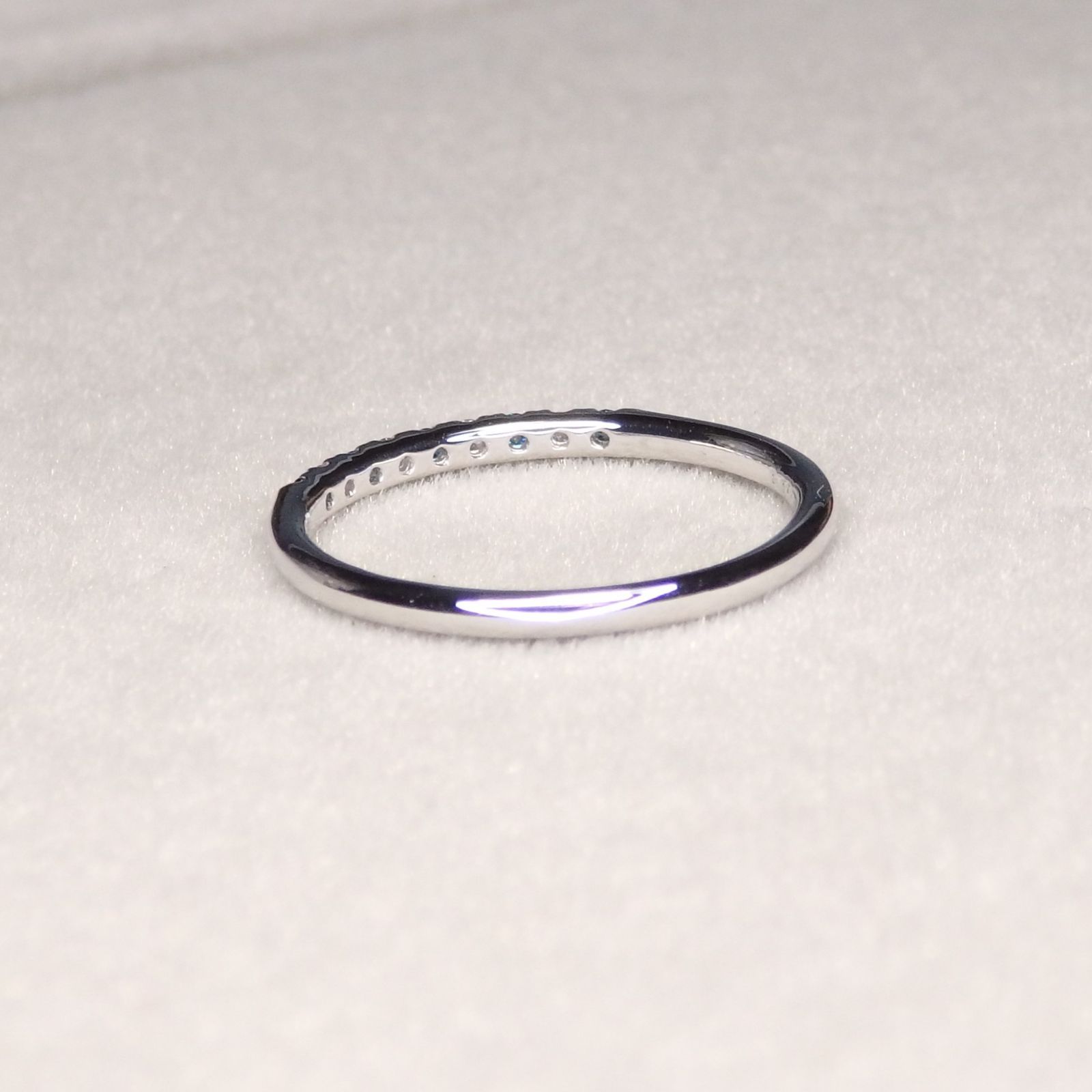 ブルーダイヤモンド リング Z 5718 0.10 ct プラチナPt トリートダイヤモンド 指輪 リング 指輪 アクセサリー レディース