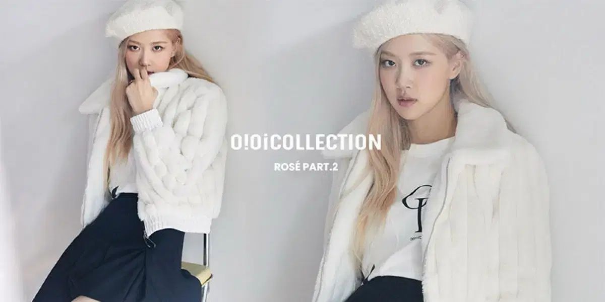 O!Oi ロゼ 白 ファー ジャケット