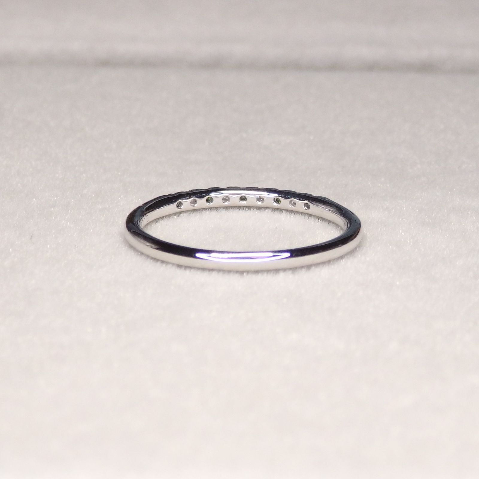 PTダイヤモンドリング　10号 グリーンダイヤモンド リング Z5720 0.10ct プラチナPt トリート