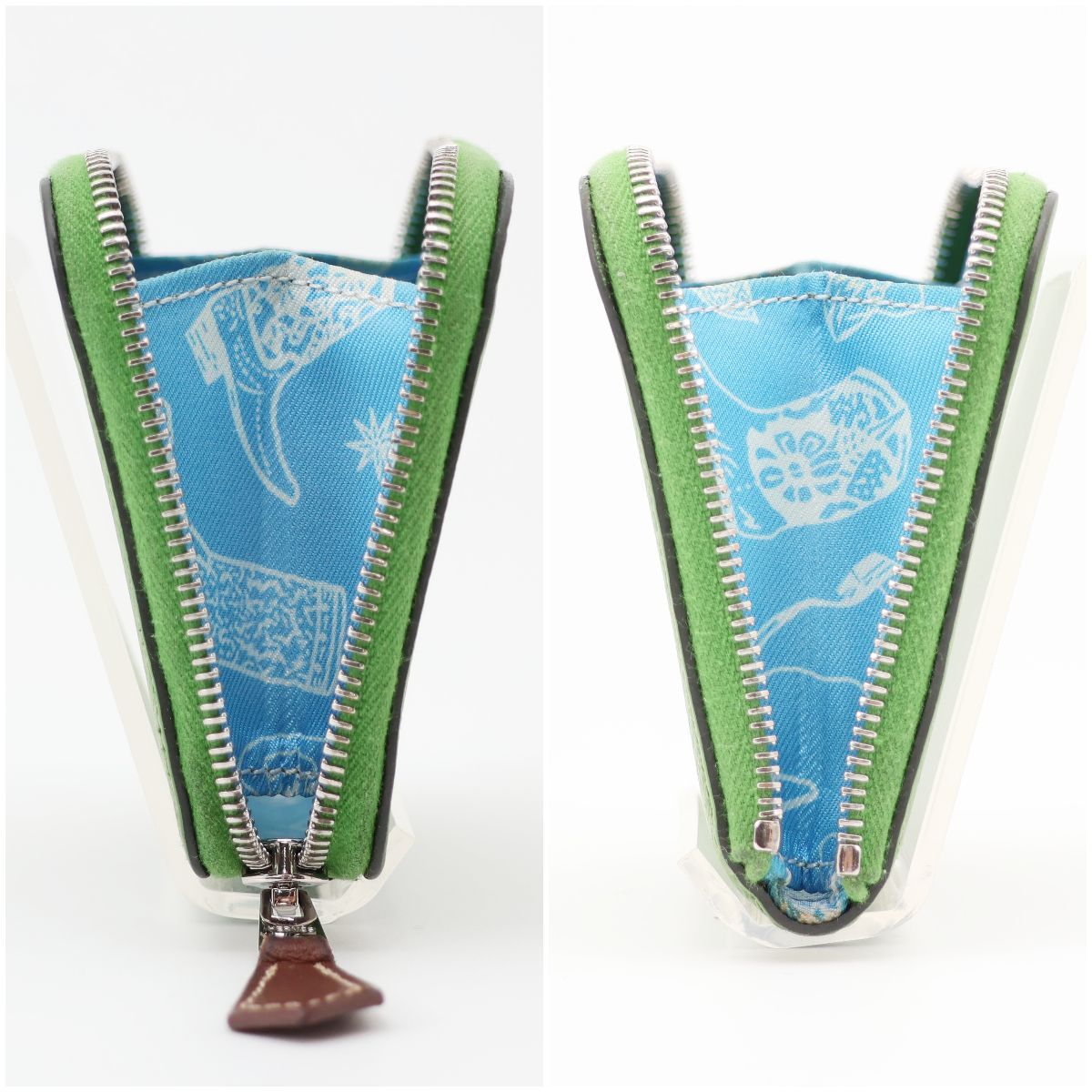 HERMES エルメス アザップ シルクイン ミニ コインケース ヴェール