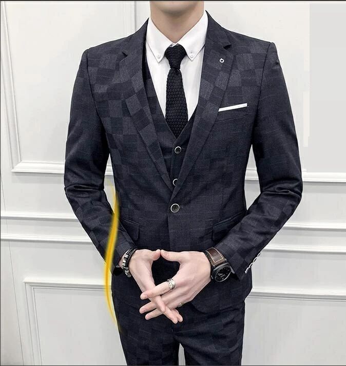 送料無料】3ピーススーツ メンズ ビジネススーツ 節約 スーツ 1つ