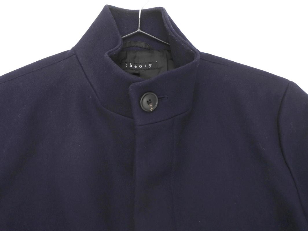 theory セオリー ウール混 スタンドカラー コート sizeXS/濃紺