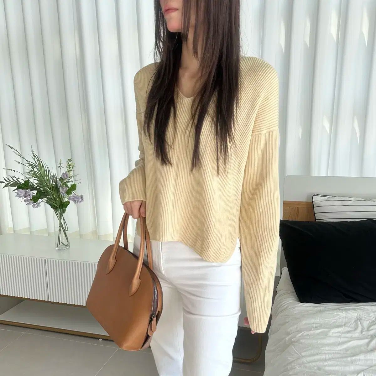 オーラリー AURALEE Vネック ウール ニット