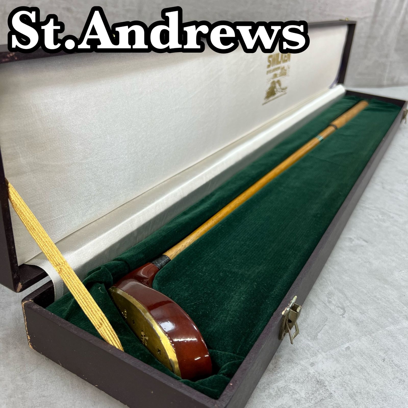 セントアンドリュース 木製パター メンズゴルフ 右利き用 ケース付き